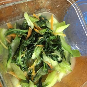 小松菜の豆板醤炒め